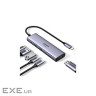 Концентратор Ugreen USB-C to HDMI + 2xUSB 3.2 + 2xUSB-C 3.2 + PD CM511 gray (35999)