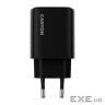 Зарядний пристрій Canyon OnCharge 200 20W 1xPD 1xQC EU Black (CNE-CHA200-31)