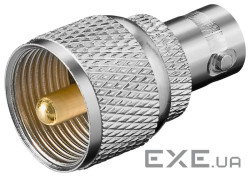 Перехідник антенний BNC/50ohm-RF:UHF F/M,адаптер прямий Gold (75.01.1352-100) Gold (75.01.1352-100)