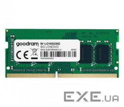 Оперативна пам'ять GOODRAM 8GB (1x8GB) 1600MHz CL11 (W-LO16S08G)