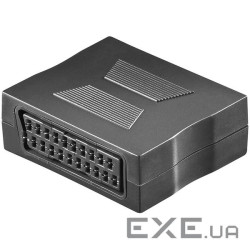 Перехідник аудіо-відео SCART F/F,21pin Plastic,чорний (75.05.0771-1) (75.05.0771-1)