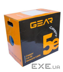 Кабель мережевий FTP 305м , cat.5e, CU, 4*2*0,51, PVC, indoor, blue GEAR (GEC-FTPCU051305)