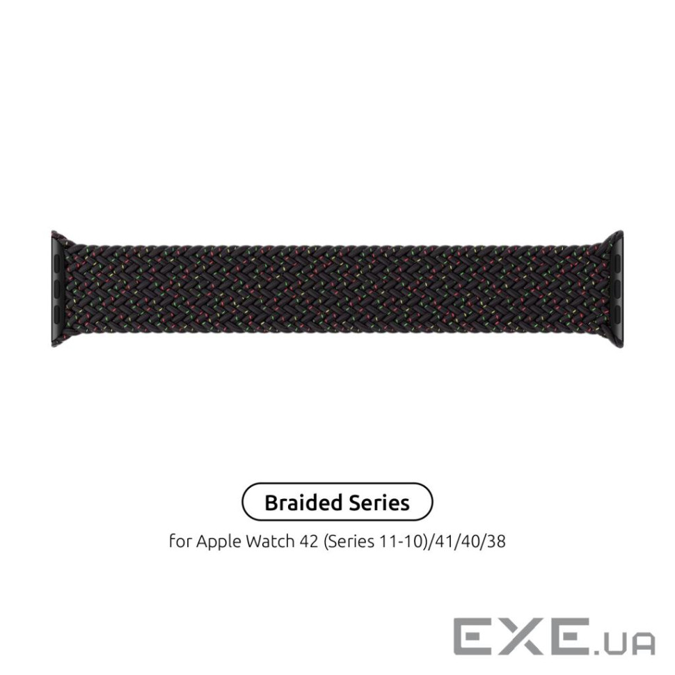 Ремінець Armorstandart Braided Solo Loop для Apple Watch 38mm/40mm/41mm Black Unity Size 4 (ARM64895)