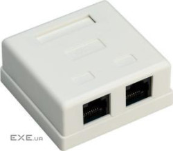 Розетка мережева RJ45 UTP6 2x2 розетка, внешняя LSA ToolFree AWG22-24, HQ, белый (75.07.7633-10)