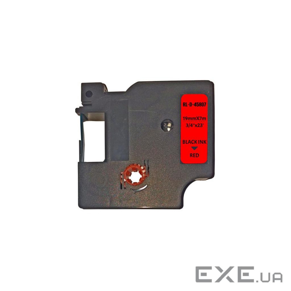 Стрічка для принтера етикеток UKRMARK RL-D-45807P-BK/RE, аналог DYMO S0720870, 19мм х 7м . (CD45807P)