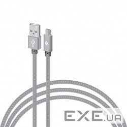 Дата кабель USB 2.0 AM to Micro 5P 1.0m CBGNYM1 grey Intaleo (1283126477676)