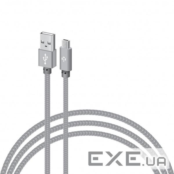 Дата кабель USB 2.0 AM to Micro 5P 1.0m CBGNYM1 grey Intaleo (1283126477676)