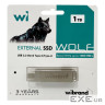 Зовнішній накопичувач SSD, 1Tb, Wibrand Wolf, Silver, Type-C / USB 3.2 (Gen 2), 1000 (WIEXSSD/WO1TB)