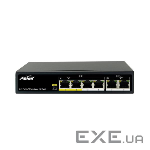 6-портовий 10/100 З 4 Портами PoE І 2 Портами EXPoE (65 Вт ) C11-042-30-065