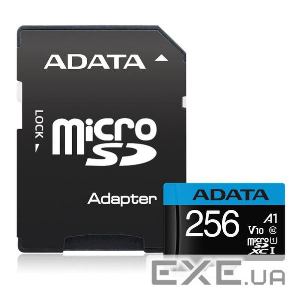 Карта пам'яті ADATA 256GB microSDXC calss 10 UHS-I V10 A1 (AUSDX256GUICL10A1-RA1)