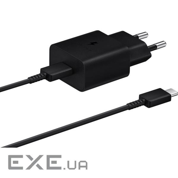 Зарядний пристрій Samsung USB-С 15W Black + Cable USB-C 1m (EP-T1510XBEGEU)