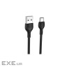 Дата кабель USB 2.0 AM to USB-C 1.0m 2.1A black XO (XO-NB200-TC-1-BK)