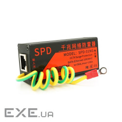 Грозозахист LAN 10 / 100 / 1000 M, 0-220V ( захист Вхід = 5KA, Макс = 10KA) (YT33596) = 10KA) (YT33596)