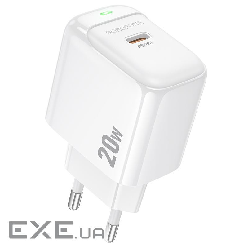 СЗУ BOROFONE BAS43A, 1xUSB-C, PD20W, White, OEM (BOROFONE BAS43A / W)