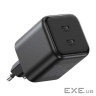 Зарядний пристрій Ugreen X526 2xUSB-C PD45W GaN black (65058)