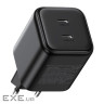 Зарядний пристрій Ugreen X526 2xUSB-C PD45W GaN black (65058)