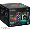 Акустична система 2.0 Defender Solar 11 10Вт, Bluetooth, RGB підсвітка, USB, чорна (65811)