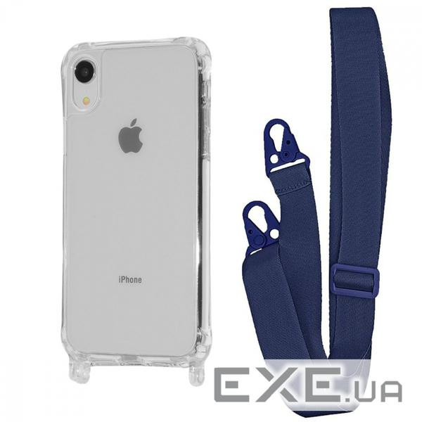 Чохол WAVE Clear Case with Strap iPhone Xr midnight blue (57005 midnight blue)