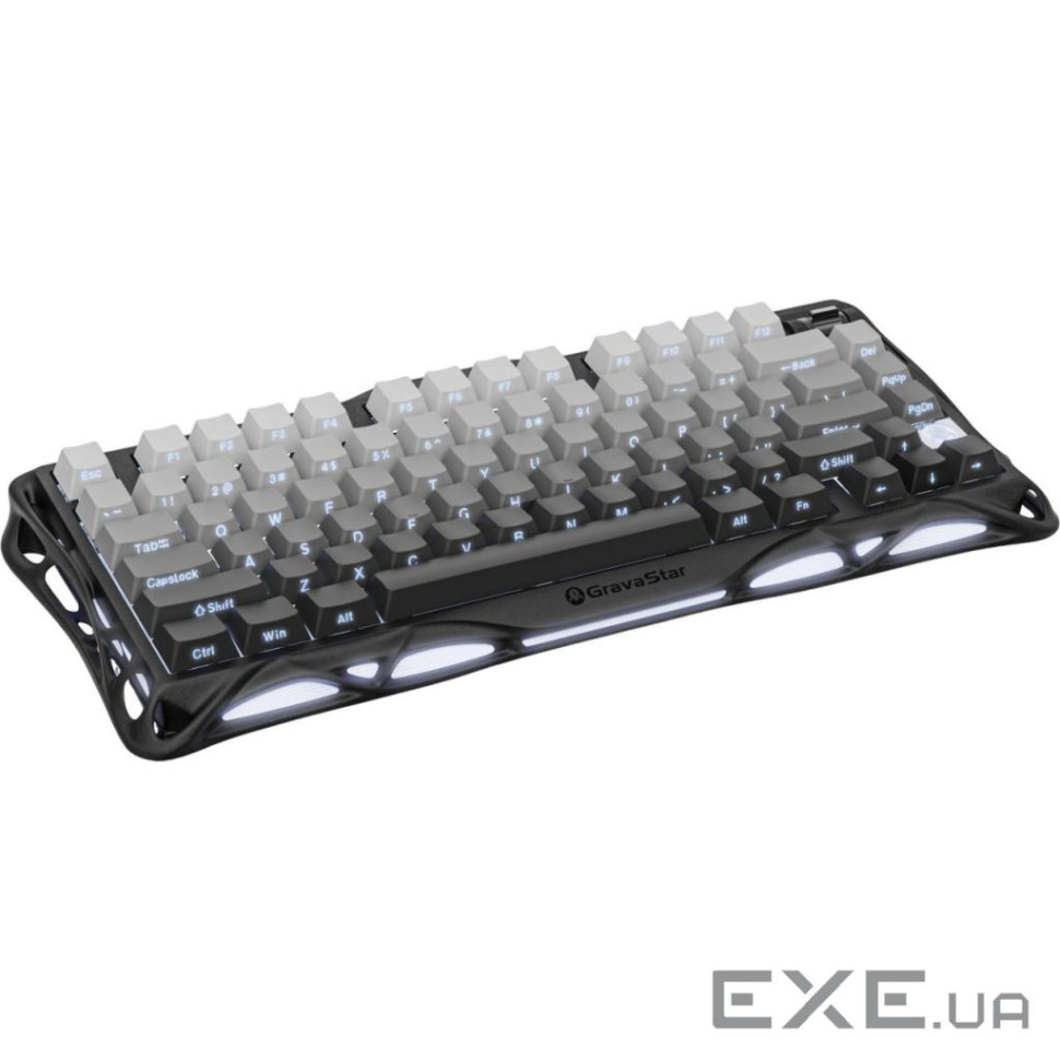 Клавіатура механічна GravaStar Mercury K1 80keys, GravaStar x Kailh Cheery Pink, BT/WL/U (GSK1 GBLK)