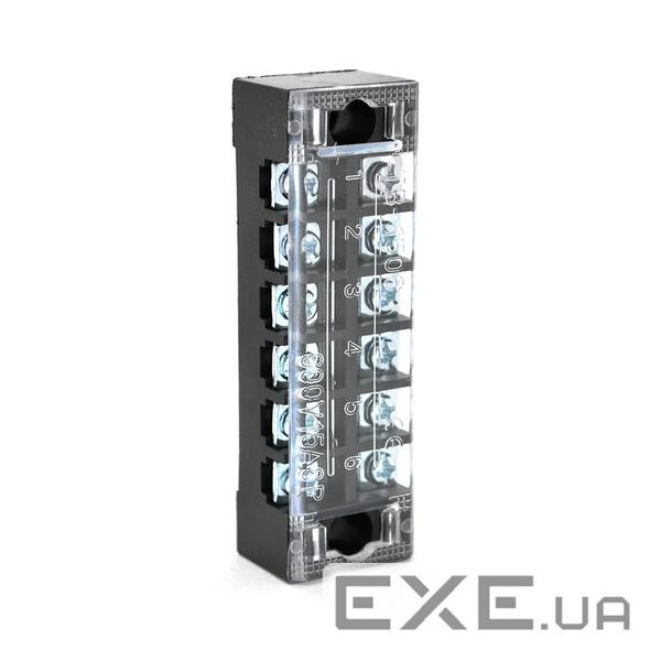 Клемна колодка 6-розрядна TB-1506 15A / 600V, перетин дроту 0,5-1,5мм2, 100 шт в упаковці, ціна за ш