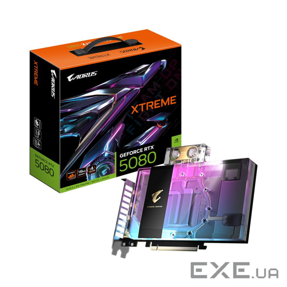 Відеокарта Gigabyte AORUS GeForce RTX 5080 Xtreme WaterForce WB 16G (GV-N5080AORUSX WB-16GD)