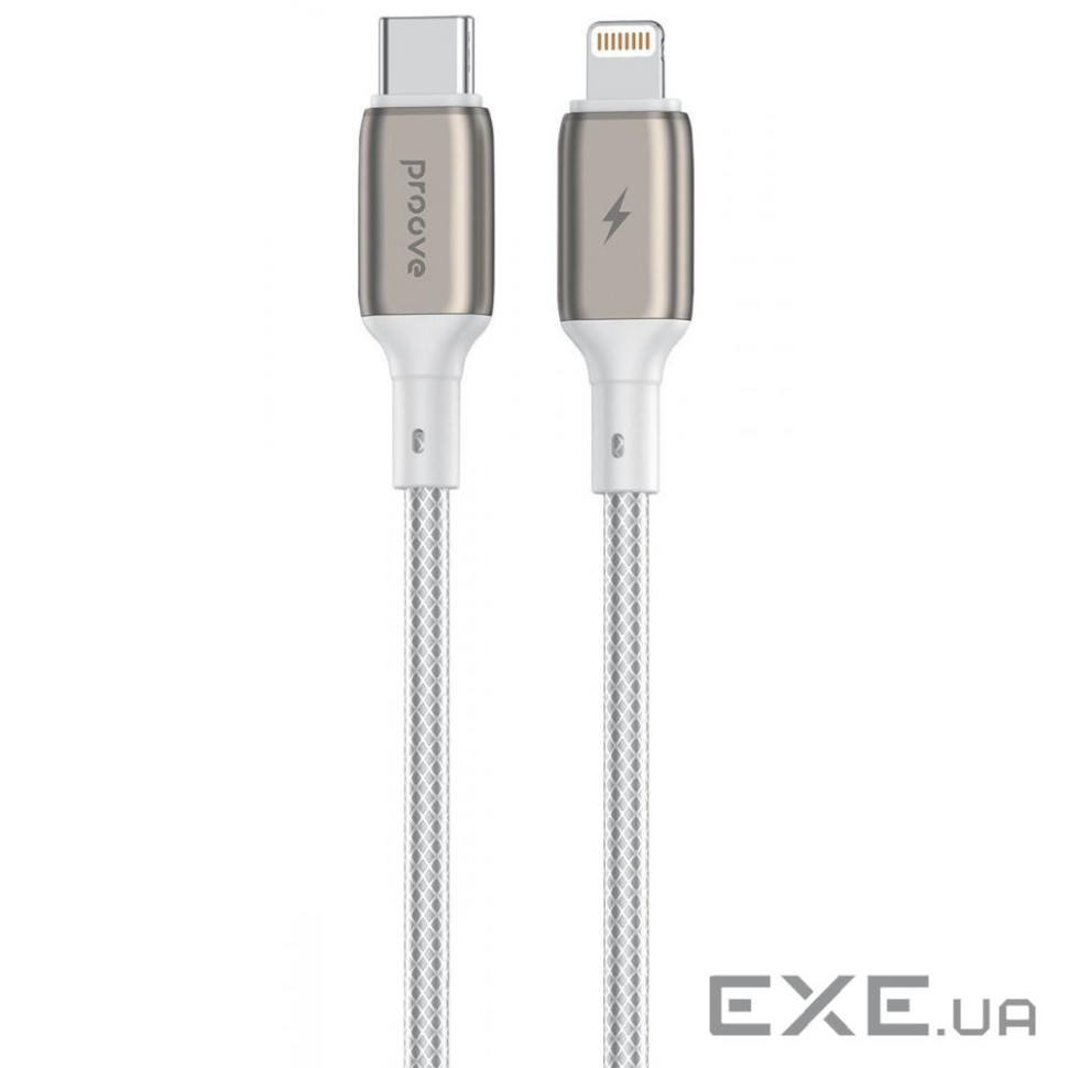 Кабель Proove Dense Metal Type-C to Lightning 27W (2m) white (CCDM27002122)