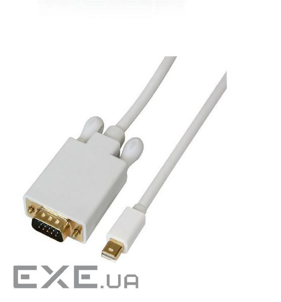 Кабель Mini DisplayPort M - VGA M 1.8м білий (S0125) (S0125)