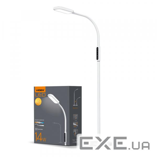 Торшер Videx LED торшер підлоговий білий14W 3000-5500K 220V (VL-TF07W)