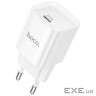 Мережевий зарядний пристрій HOCO C146A Charm single port PD20W charger (EU) White (6942007630245)