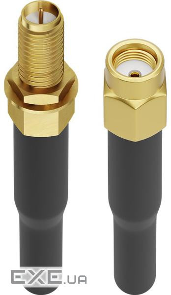 Кабель антенний-підовжувач RF:RP-SMA M/F 2.0m,LMR195 LowLoss Gold Cu,чорний (62.09.8349-1)