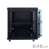Шафа настінна GEAR 12U 19" 600x600x650 мм, + полка 19", black (GWMSN-12U-600-600)