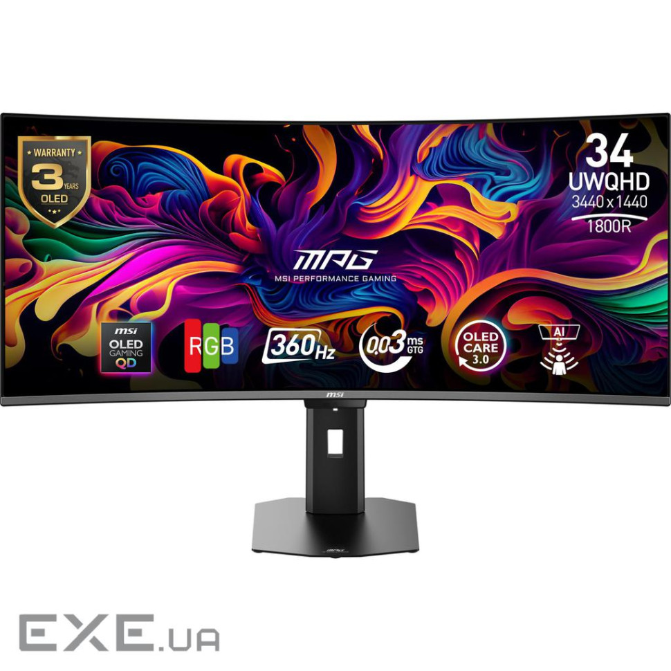 Монітор 34" MPG 341CQR QD-OLED X36 MSI