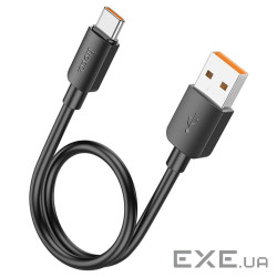 Кабель Hoco X96, USB-Type-C, 100W, Black, довжина 0.25м, BOX (Hoco X96 / 0.25B)