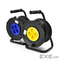 Подовжувач на котушці 50м (ПВС 2*2,5), 4 гнізда без контакту, контактна група - латунь, (000020072)