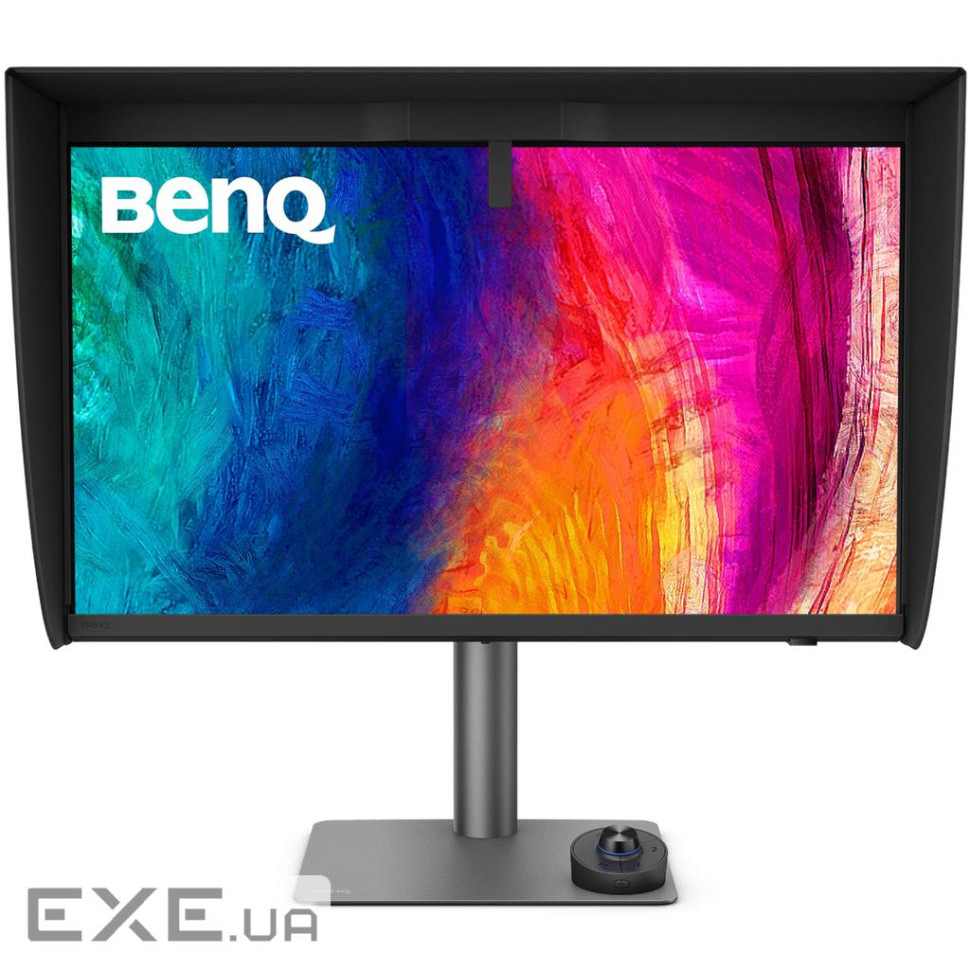 TFT 27" BenQ PD2770U, IPS, 4K UHD, HDMI, DP, USB-C, USB-hub, HAS, колонки, темно-сіри (9H.Y0ELB.QBE)