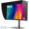 TFT 27" BenQ PD2770U, IPS, 4K UHD, HDMI, DP, USB-C, USB-hub, HAS, колонки, темно-сіри (9H.Y0ELB.QBE)