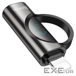 Перехідник HOCO UA32A Type-C(F) => Lighting(M), 60W, індикатор потужності (HOCO UA32AB C(F))