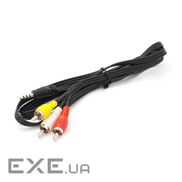 Кабель DC3.5 (тато) => 3хRCA (тато), Довжина Jack 15мм, CCA, до (YT-3 (YT-3.5(M) / 3хRCA(M)-1.0CCA)
