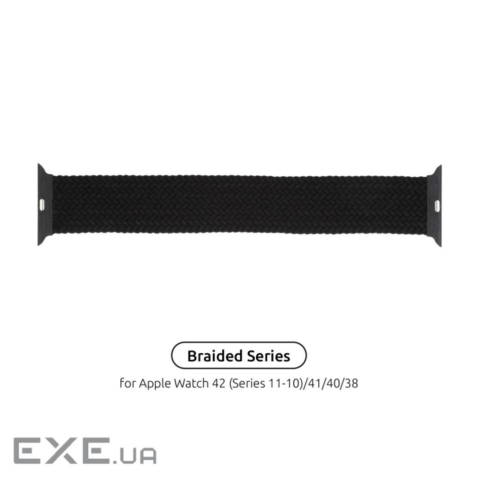 Ремінець Armorstandart Braided Solo Loop для Apple Watch 38mm/40mm/41mm Charcoal Size 2 (1 (ARM58060)