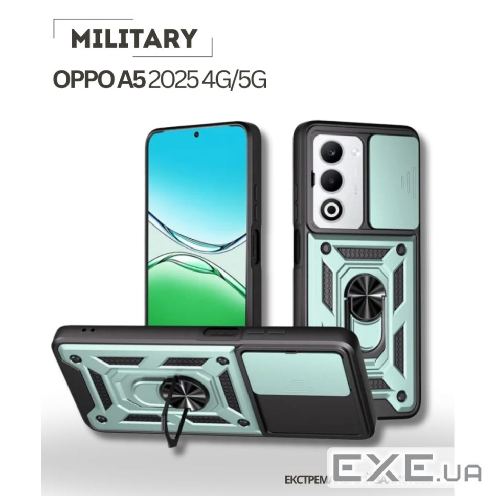 Чохол до мобільного телефона BeCover Military Oppo A5 2025 4G/5G Dark Green (714573)