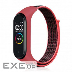 Ремінець BeCover Nylon Style для Xiaomi Mi Smart Band 5/Mi Smart Band 6 Black/Red (705416)