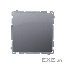 Bыключатель Basic 1х нажимной, сталь inox (BMP1.01/21)