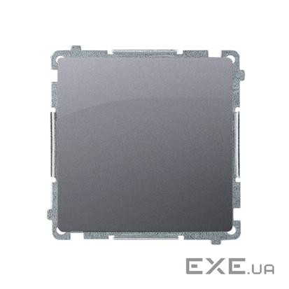 Bыключатель Basic 1х нажимной, сталь inox (BMP1.01/21)