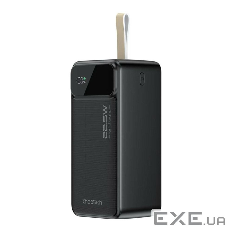 УМБ Choetech 50000mAh, 22,5W PD QC3.0, USB-C In/out, 2xUSB-A Li-pol чорна (B732-ACBK)