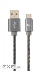 Дата кабель USB 2.0 AM to USB-C 1.0m Cablexpert (CC-USB2S-AMCM-1M-BG)