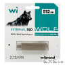 Зовнішній накопичувач SSD, 512Gb, Wibrand Wolf, Silver, Type-C / USB 3.2 (Gen 2), (WIEXSSD/WO512GB)