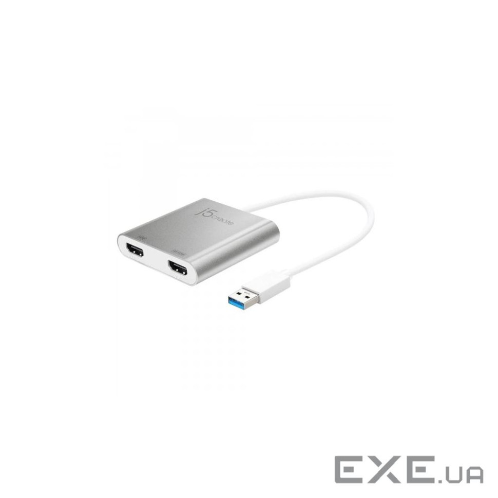 Багатопортовий мультиадаптер J5create JUA365-N USB-A на 2xHDMI