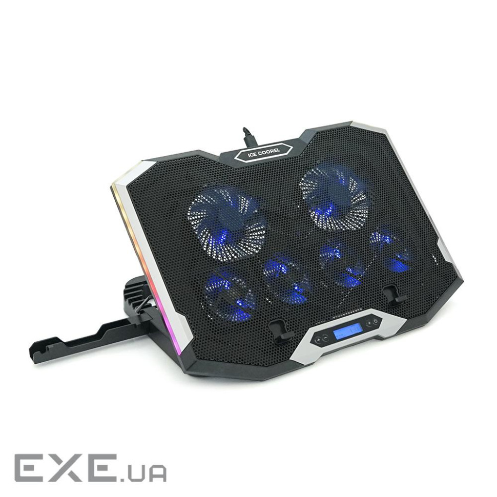 Підставка для ноутбука IceCoorel K9, 10-17", 2*100mm 1400&plusmn,10% RPM + 4* (K9 Blue)