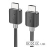 Кабель HOCO US08 HDTV 2.0 male-to-male 4K HD data cable(L=1M) Black (6931474799388)