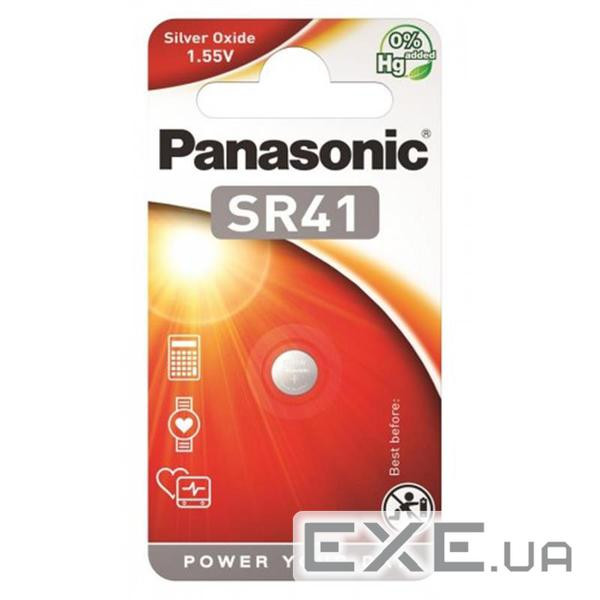 Батарейка SR41 (392, V392, D392) Silver Oxide Panasonic (SR-41EL/1B)